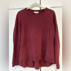 Maroon Madewell Sweater with back zipper detail